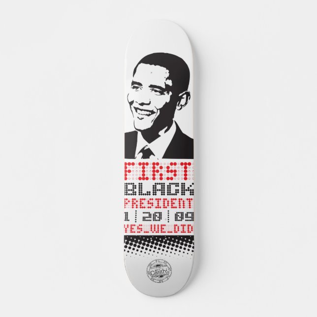 1st black prez skateboard deck (Front)
