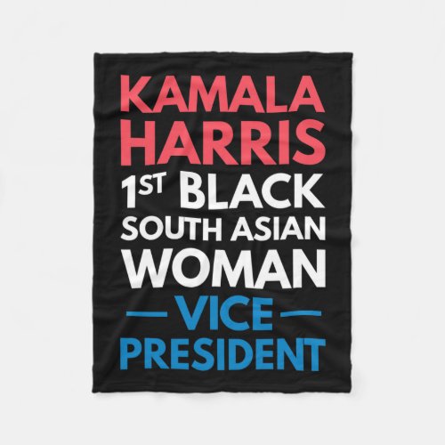 1st Black South Asian Woman Vice President  Fleece Blanket