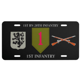 1ST BN 28TH INFANTRY 1ST INFANTRY LICENSE PLATE