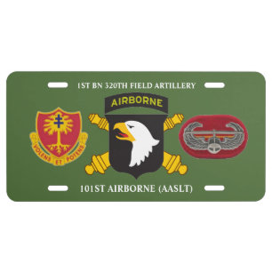 1ST BN 320TH FIELD ARTILLERY 101ST LICENSE PLATE