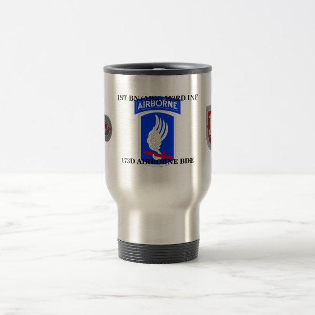 1ST BN 503RD INFANTRY 173D AIRBORNE TRAVEL MUG (Center)