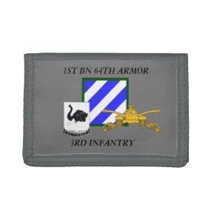 1ST BN 64TH ARMOR 3RD INFANTRY DIVISION TRI-FOLD WALLET
