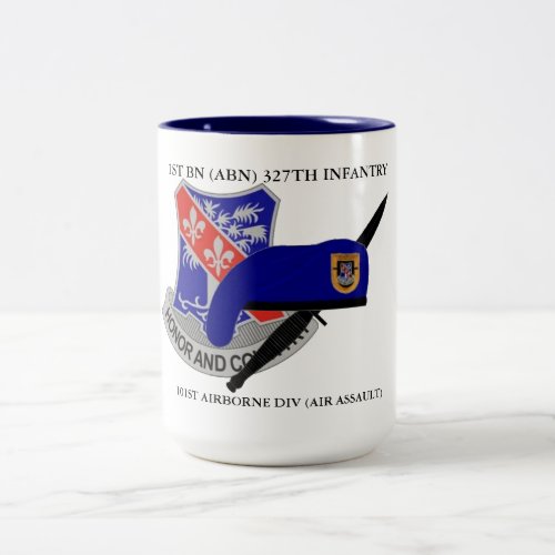1ST BN ABN 327TH INFANTRY 101ST AIRBORNE Two_Tone COFFEE MUG