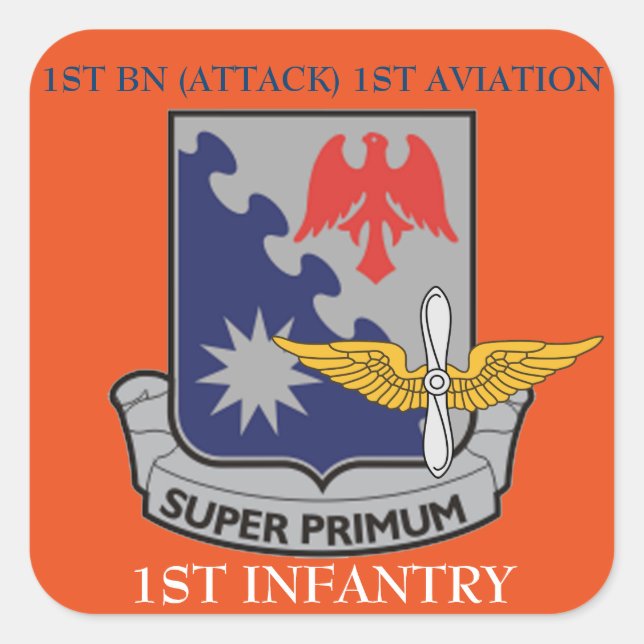 1ST BN (ATTACK) 1ST AVIATION 1ST INFANTRY STICKERS (Front)