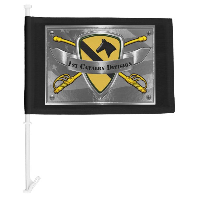 1st CAV  Cavalry Division  Car Flag (Front)