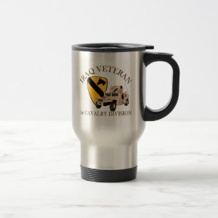1st Cav Iraq Vet Humvee Travel Mug