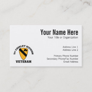 1st Cav Vet - College Style Business Card