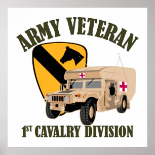 1st Cav Vet - Humvee Ambulance Poster