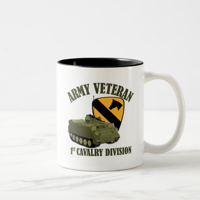 1st Cav Vet - M113 APC Two-Tone Coffee Mug (Right)