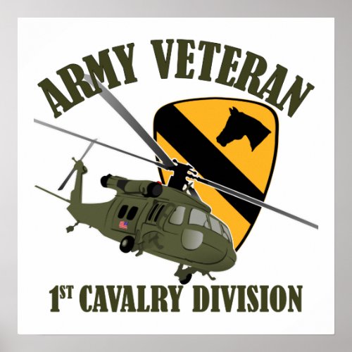 1st Cav Vet _ UH60 Blackhawk Poster