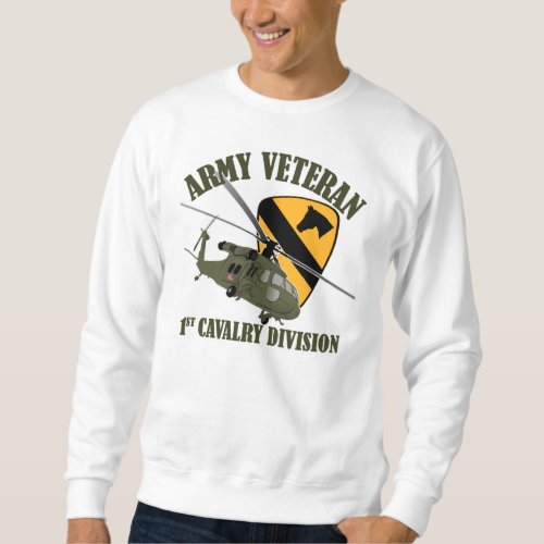 1st Cav Vet _ UH60 Blackhawk Sweatshirt