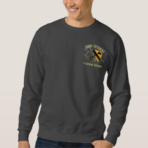 1st Cav Vet _ UH60 Blackhawk Sweatshirt