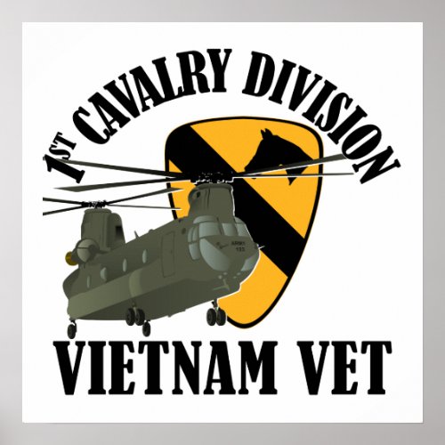 1st Cav Vietnam Vet _ CH_47 Poster