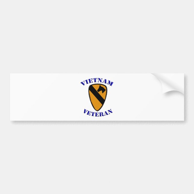 1st Cav Vietnam Veteran Bumper Sticker (Front)