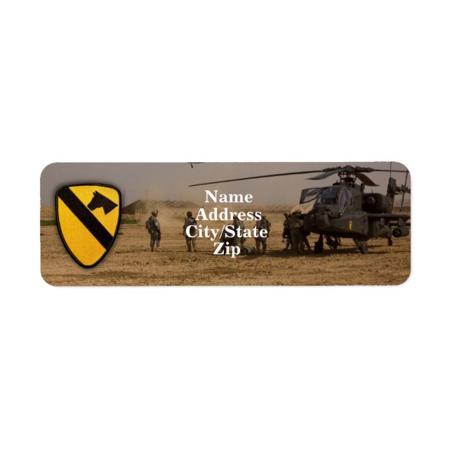 1st cavalry air cav vietnam nam war label (Front)