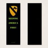 1st cavalry air cav war veterans bookmarker (Front & Back)