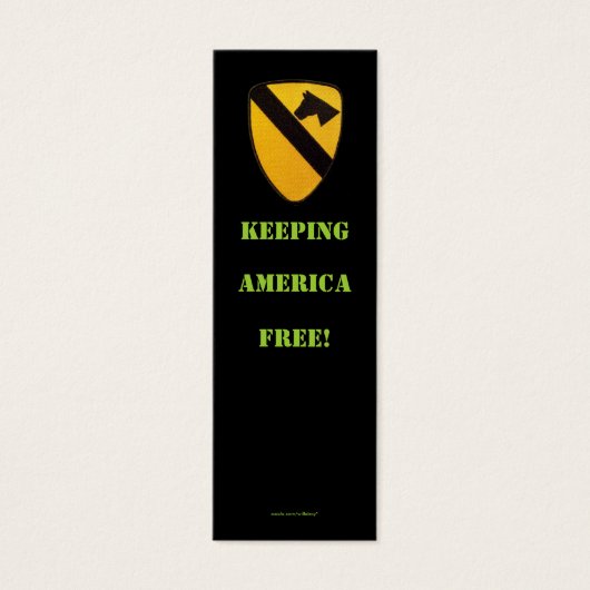 1st cavalry air cav war veterans bookmarker (Front)