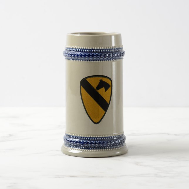 1st Cavalry Army Patch Beer Stein (Center)