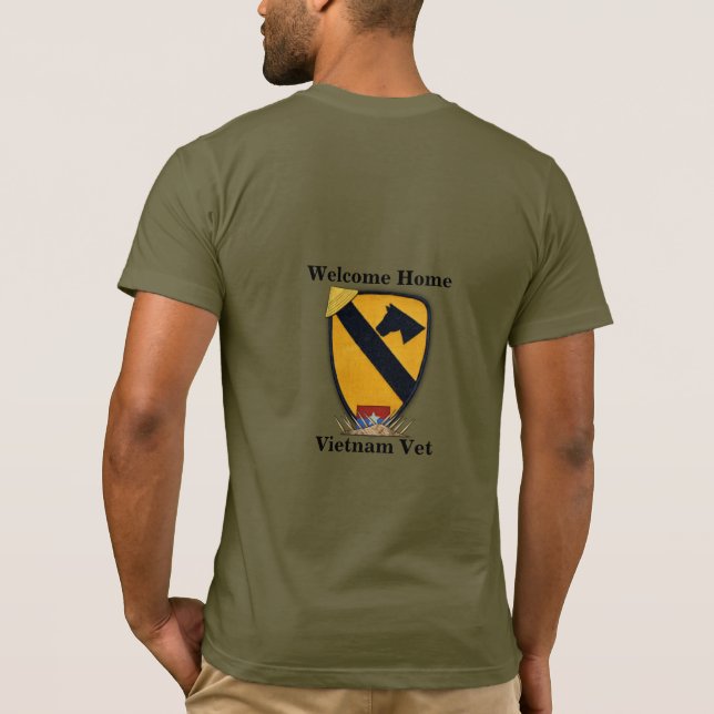 1st Cavalry Cav Airmobile First Team Veterans Vets T-Shirt (Back)