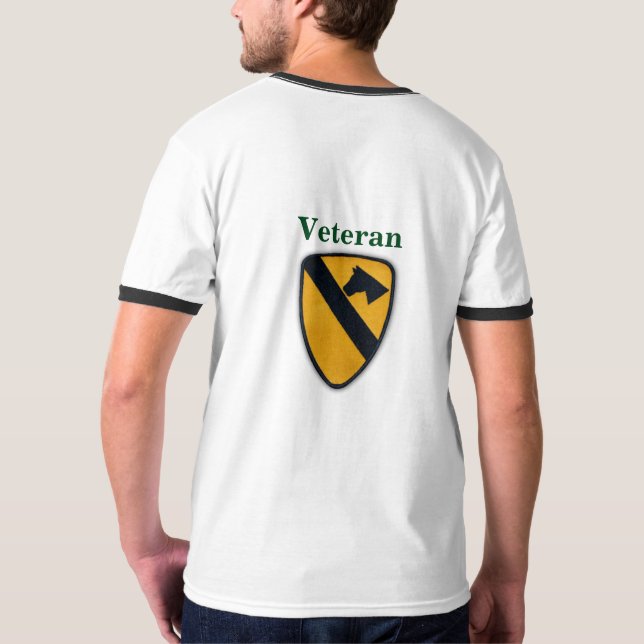 1st Cavalry Cav Airmobile First Team Veterans Vets T-Shirt (Back)