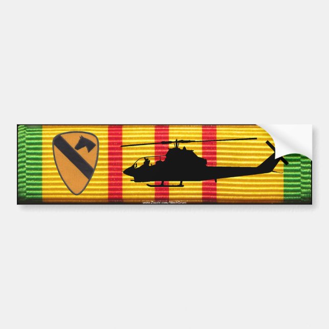 1st Cavalry Div. AH-1G Cobra VSM Bumper Sticker (Front)