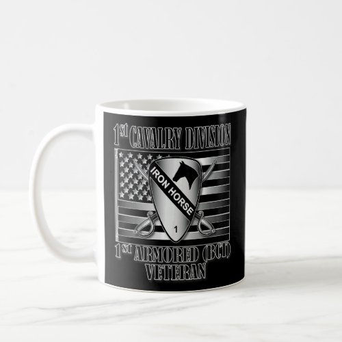 1st Cavalry Division 1st Armored Bct Veteran Back  Coffee Mug