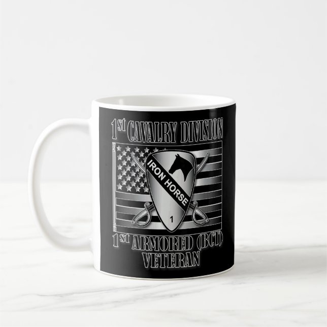 1st Cavalry Division 1st Armored Bct Veteran Back  Coffee Mug (Left)