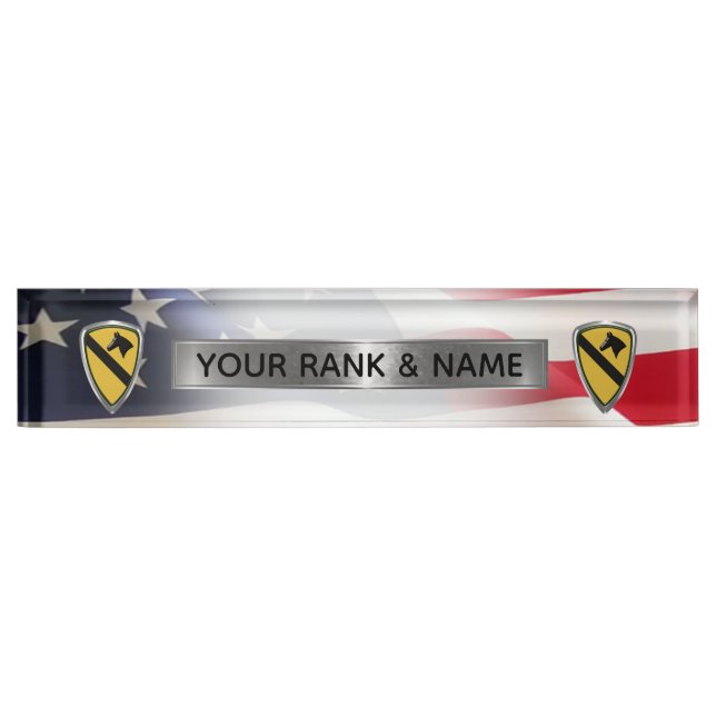 1st Cavalry Division - 1st CAV Desk Name Plate (Front)