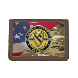1st Cavalry Division 1st CAV Retired Trifold Wallet