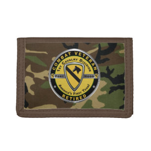 1st Cavalry Division 1st CAV Retired Trifold Wallet