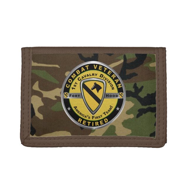 1st Cavalry Division 1st CAV Retired Trifold Wallet (Front)