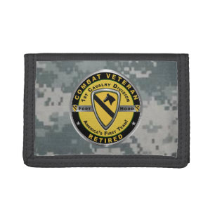 1st Cavalry Division 1st CAV Retired Trifold Wallet