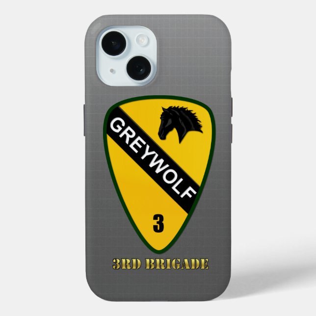 1st Cavalry Division, 3rd Brigade iPhone Case (Back)