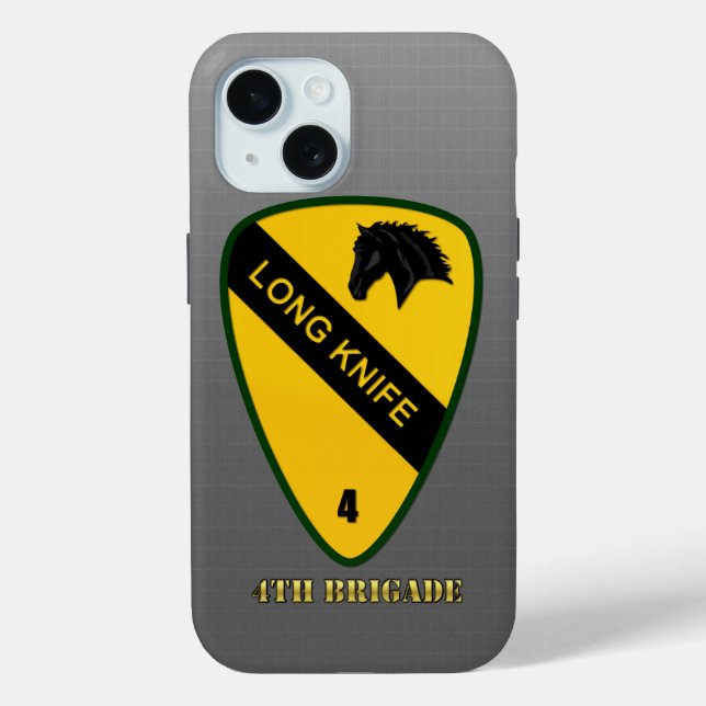 1st Cavalry Division, 4th Brigade iPhone Case (Back)