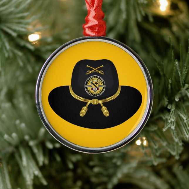 1st Cavalry Division Afghanistan Christmas Metal Ornament (Tree)
