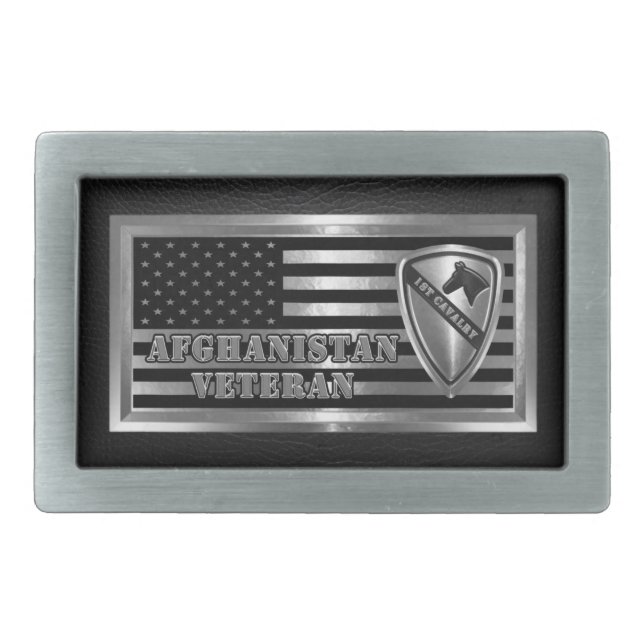 1st Cavalry Division Afghanistan Veteran Belt Buckle (Front)