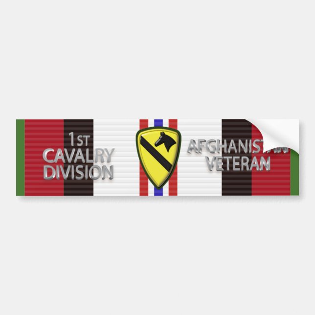 1st Cavalry Division Afghanistan Veteran Bumper Sticker (Front)
