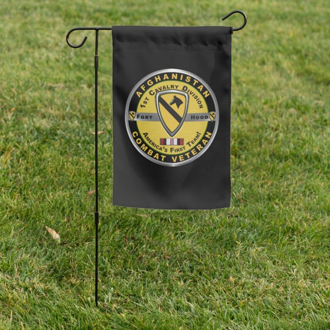 1st Cavalry Division Afghanistan Veteran Garden Flag (In SItu)