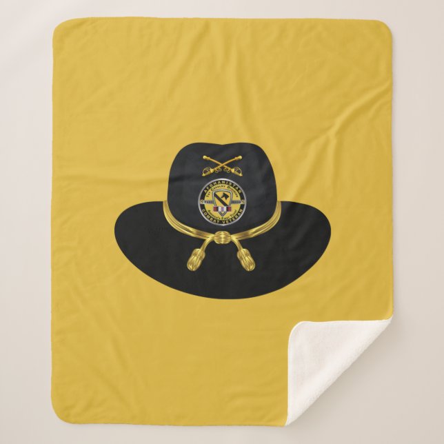 1st Cavalry Division Afghanistan Veteran Sherpa Blanket (Front)