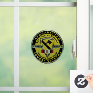 1st Cavalry Division Afghanistan Veteran Window Cling