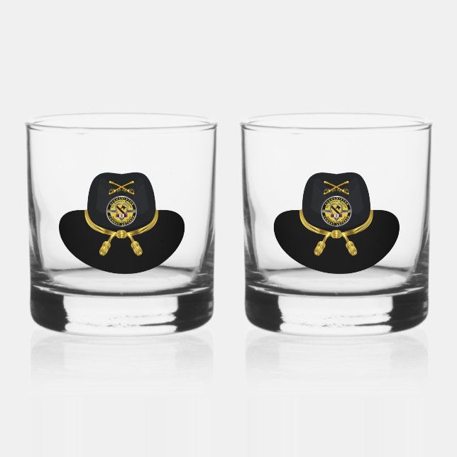 1st Cavalry Division Afghanistan  Whiskey Glass (Front)