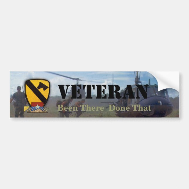 1st cavalry division air cav nam bumper sticker (Front)