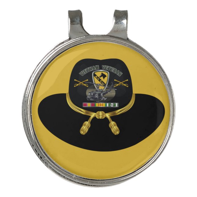 1st Cavalry  Division Air Cav Vietnam Golf Hat Clip (Front)