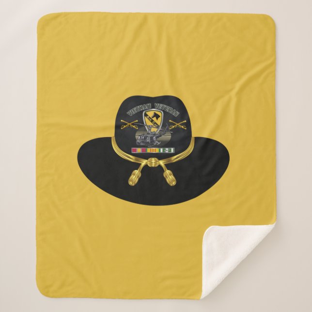 1st Cavalry Division Air Cav Vietnam Sherpa Blanket (Front)