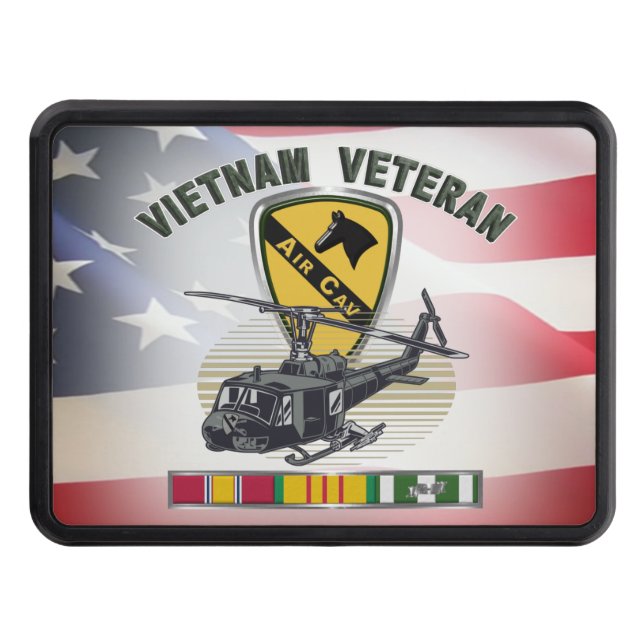 1st Cavalry Division Air Cav Vietnam Veteran  Hitch Cover (Front)