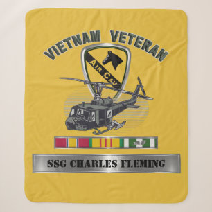1st Cavalry Division AIR CAV Vietnam Veteran Sherpa Blanket