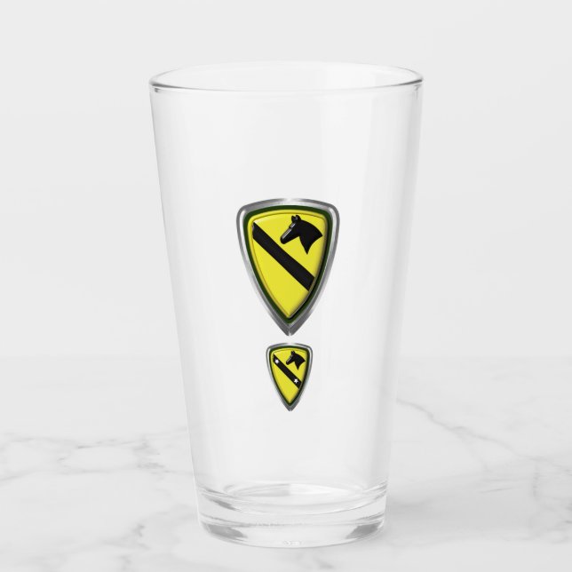 1st Cavalry Division America’s First Team Glass (Front)
