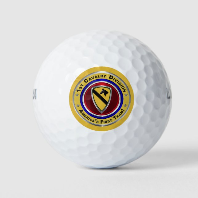 1st Cavalry Division - America’s First Team Golf B Balls (Front)