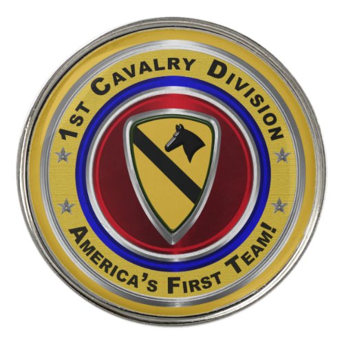 1st Cavalry Division _ Americas First Team Golf Ball Marker