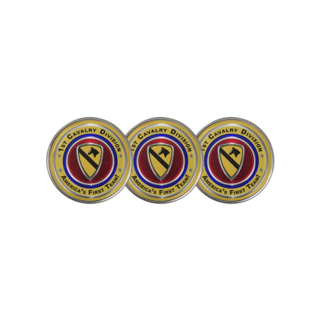 1st Cavalry Division - America’s First Team Golf Ball Marker (3 Up)